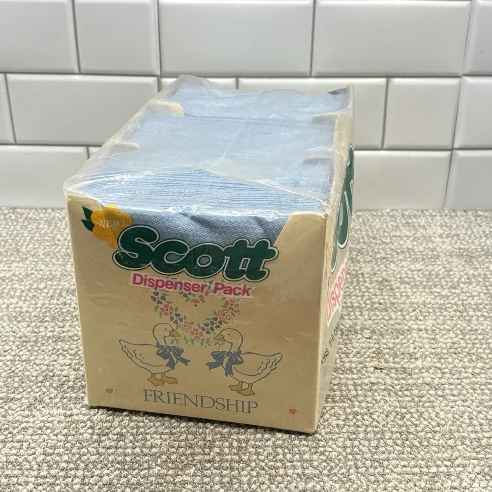 Scott Dispenser Pack VTG Napkins NEW 3 Packs 210 Pieces ‎ Friendship Geese Rare